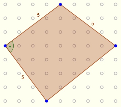 Viereck mit 3 gleichen Seiten