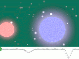 bedeckungsveränderlicher Doppelstern mit resultierender Lichtkurve - Stanlekub, Public domain, via Wikimedia Commons