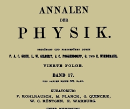 Einstein, A., Zur Elektrodynamik bewegter Körper, Annalen der Physik, 1905, S. 904f.
